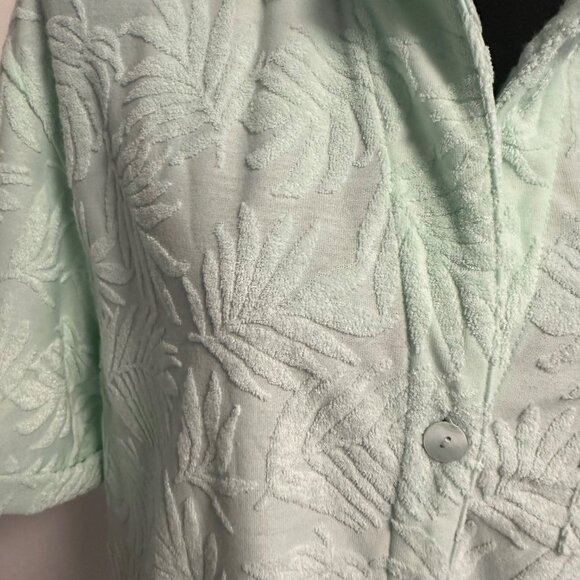 7 For all Mankind Women's Terry Cloth Top Mint Green Medium  Beach Pool Wear - Picture 3 of 11